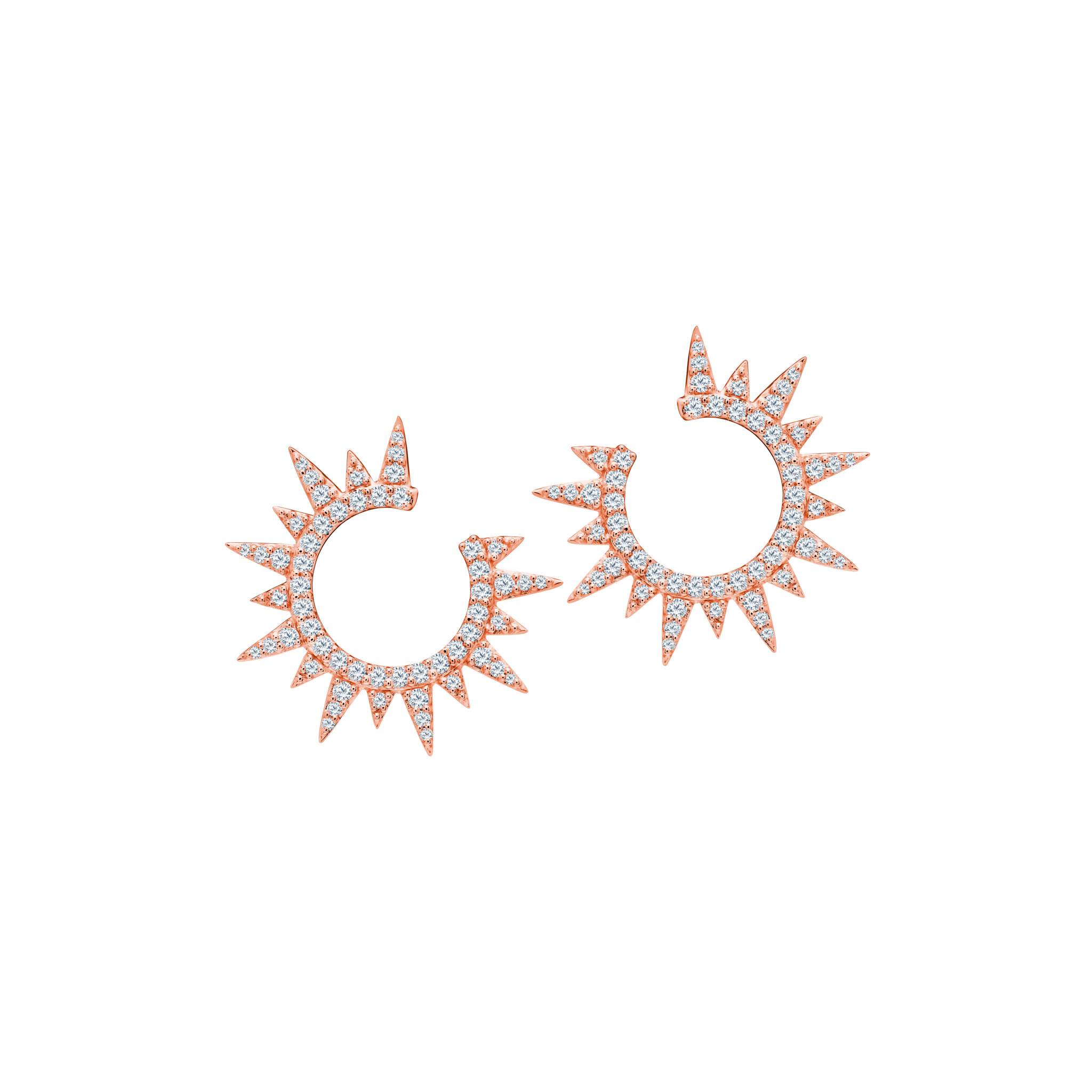 Graziela Gems - Diamond Starburst Earrings - Rose