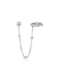 Floating Diamond Earring & Cartilage Cuff