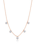 Graziela Gems - Necklace - 3.5ct Floating Diamond Necklace - Rose Gold