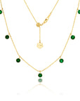 Graziela Gems - Necklace - 2ct Emerald Floating Diamond Necklace -