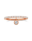 Dangly Diamond Charm Half Band Ring