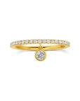 Dangly Diamond Charm Half Band Ring