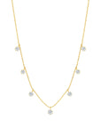 Graziela Gems - Necklace - Medium Floating Diamond Necklace - Yellow Gold