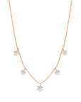 Graziela Gems - Necklace - Large Floating Diamond Necklace - Rose Gold