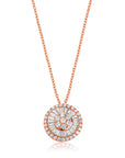Graziela Gems - Necklace - Diamond Medium Pizza Necklace - Rose Gold