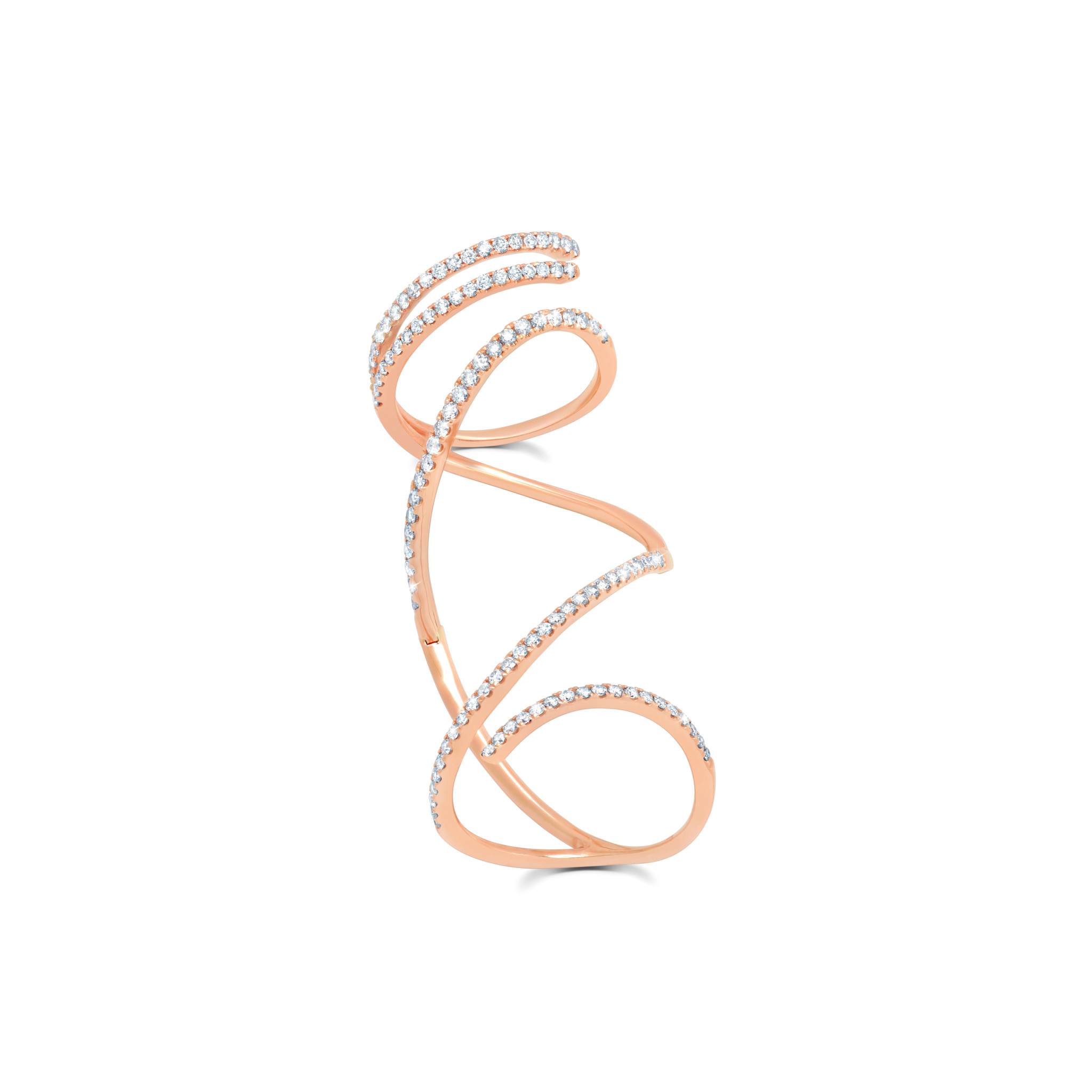 Gold &amp; Diamond Mega Swirl Ring