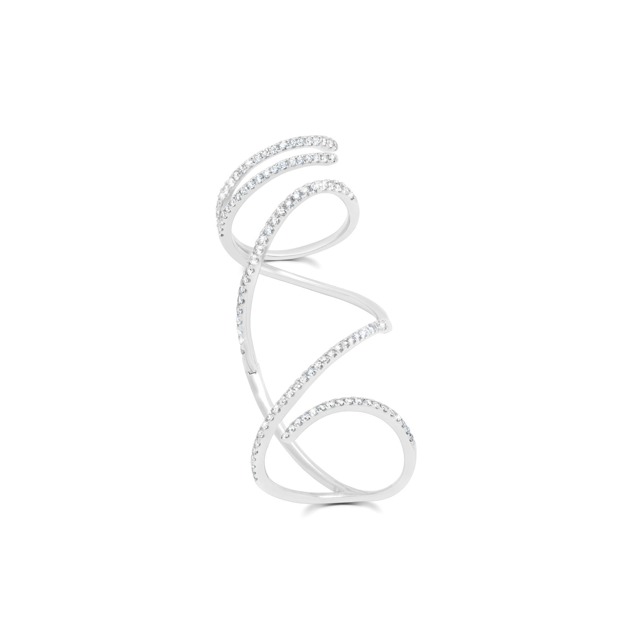 Gold &amp; Diamond Mega Swirl Ring