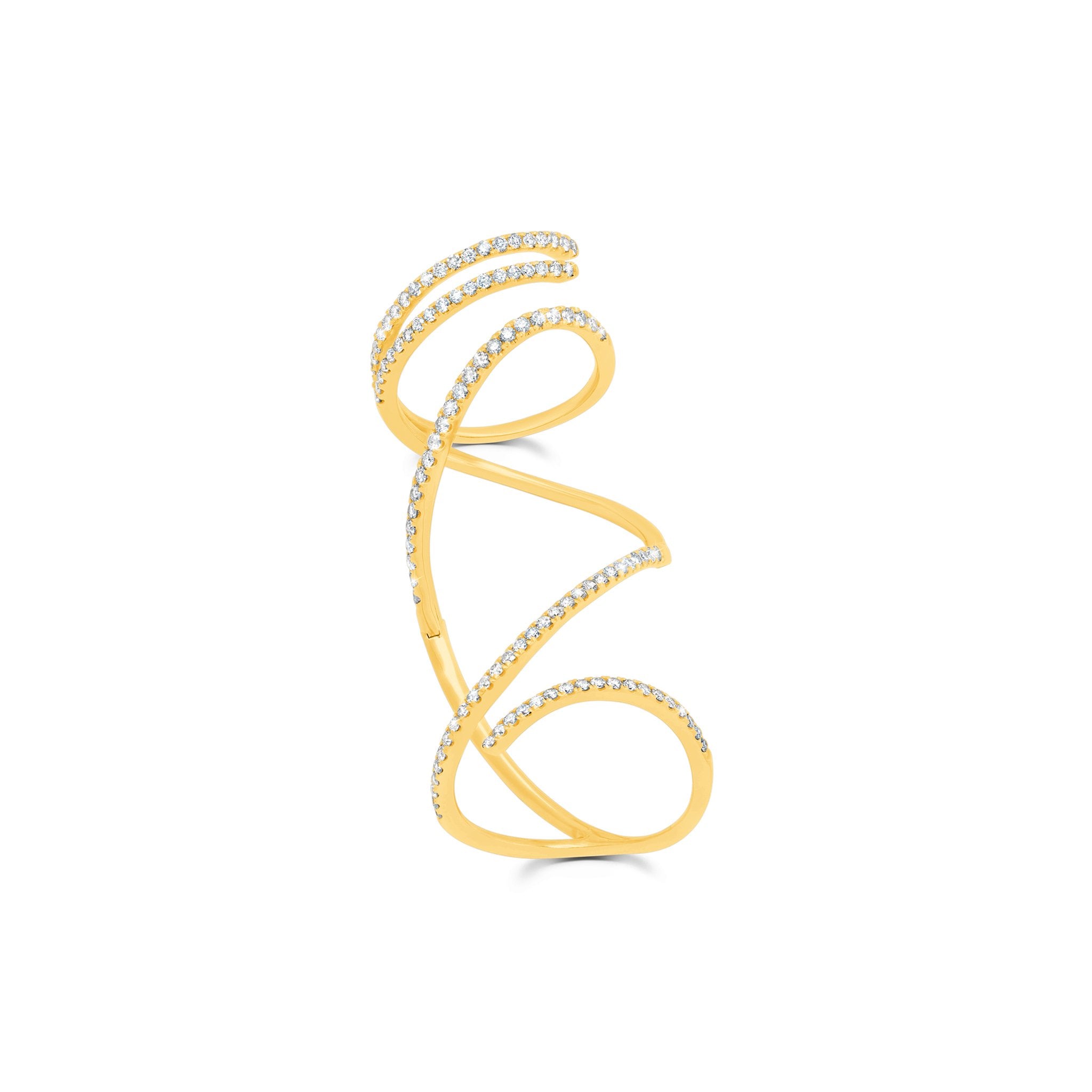 Gold &amp; Diamond Mega Swirl Ring