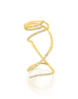 Gold & Diamond Mega Swirl Ring