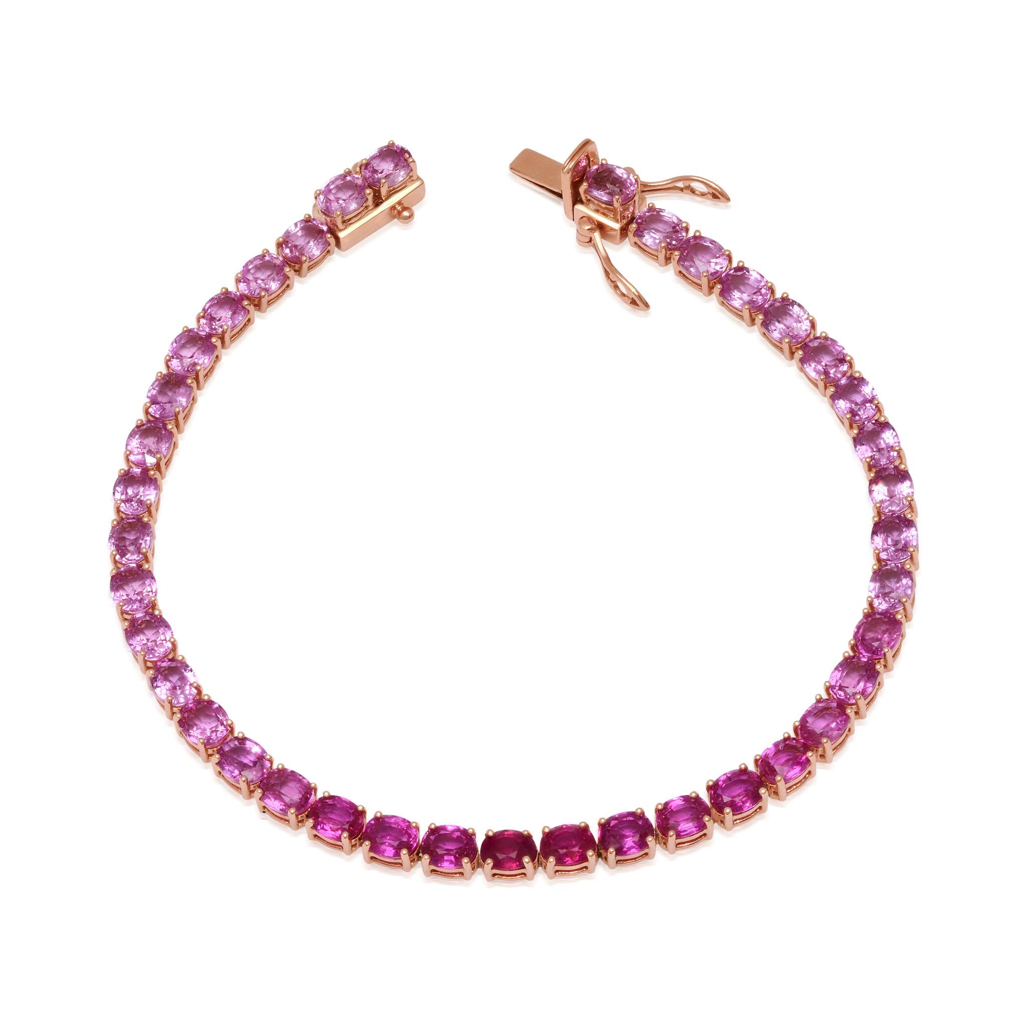 Graziela Gems - Ombre Pink Sapphire Tennis Bracelet