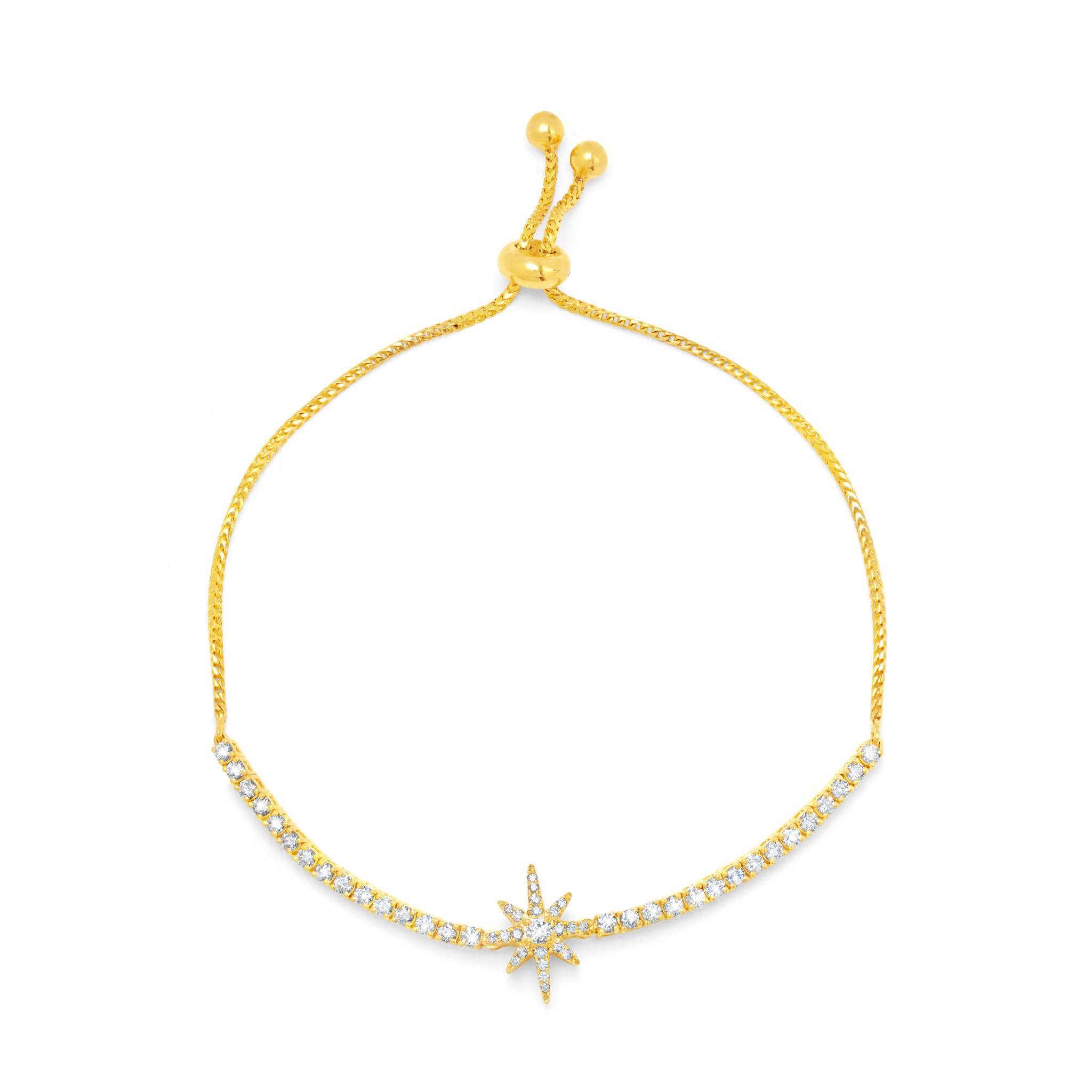 Graziela Gems - Diamond Starburst Bolo Bracelet - Yellow Gold
