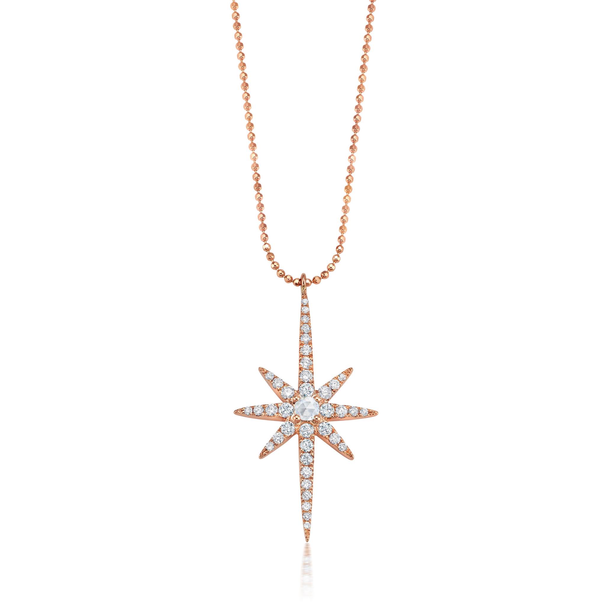 Graziela Gems - Necklace - Starburst Necklace - Rose Gold