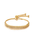 Double Row Diamond Bolo Bracelet