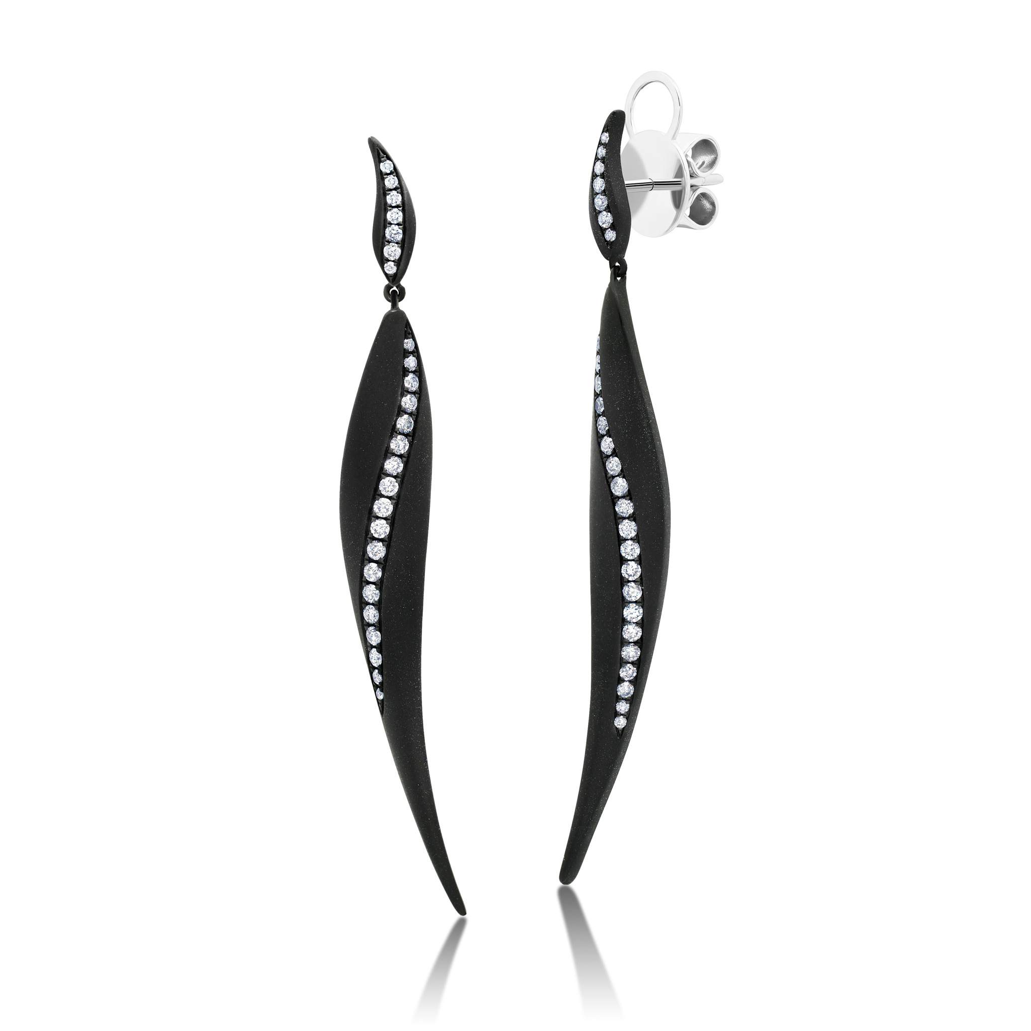 Graziela Gems - Diamond Titanium Earrings -