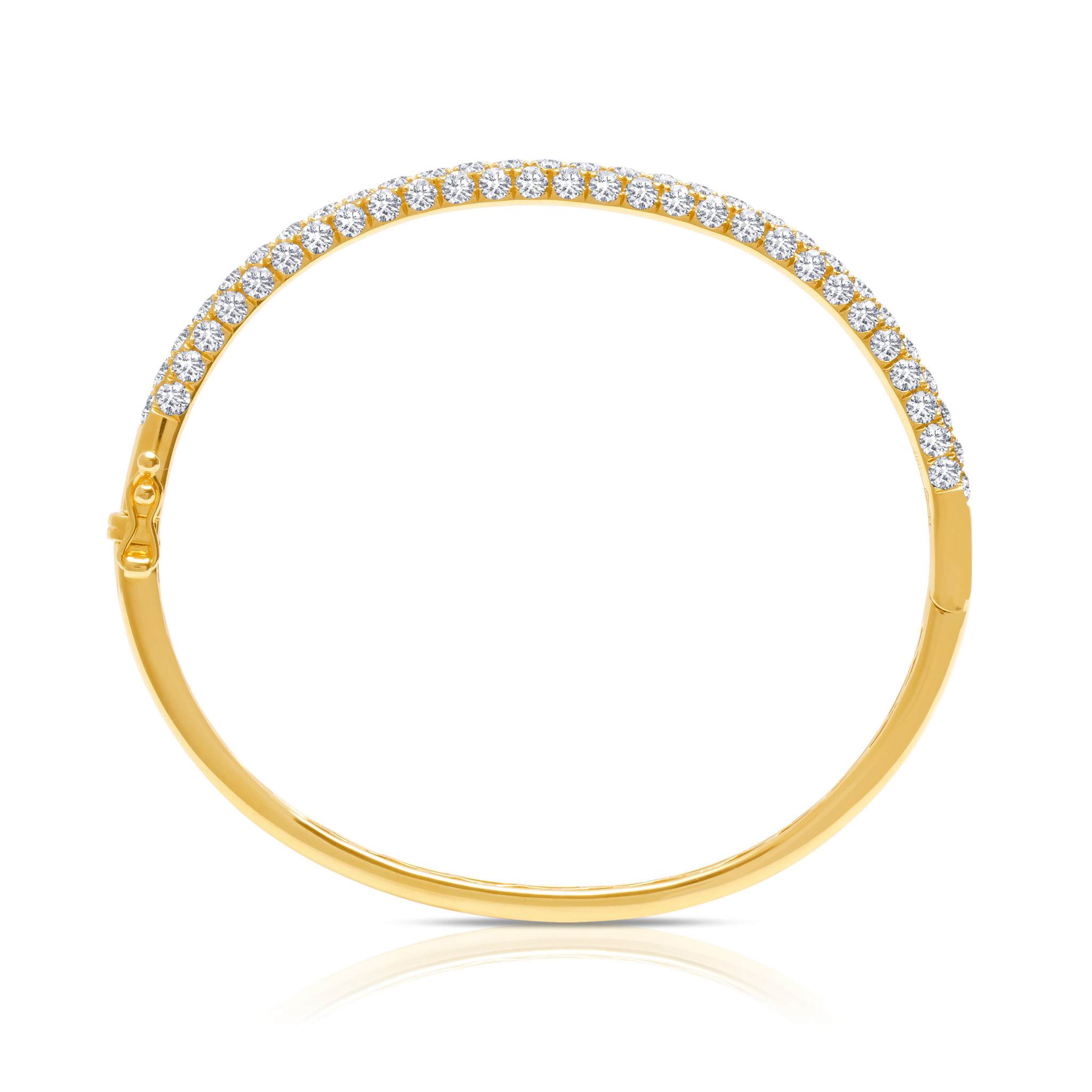 Graziela Gems - 3 Sided Diamond Bangle -
