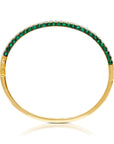 Graziela Gems - 3 Sided Emerald Bangle - 