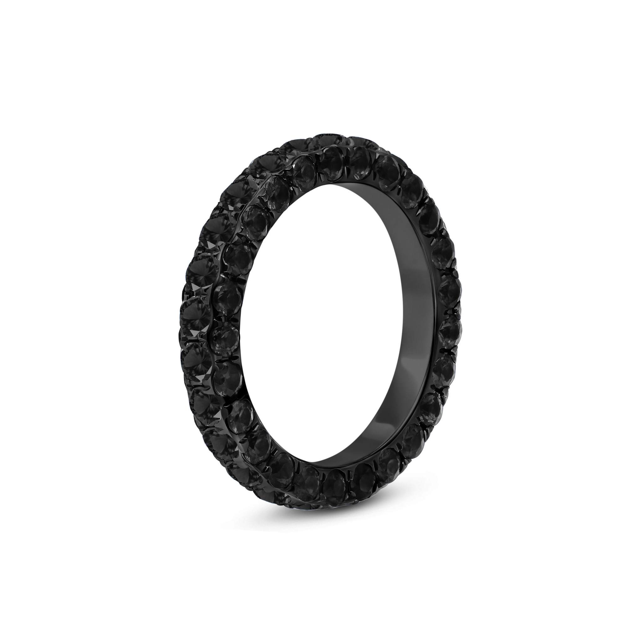Black Diamond 3 Sided Band Ring