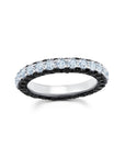 Black & White Diamond 3 Sided Band Ring
