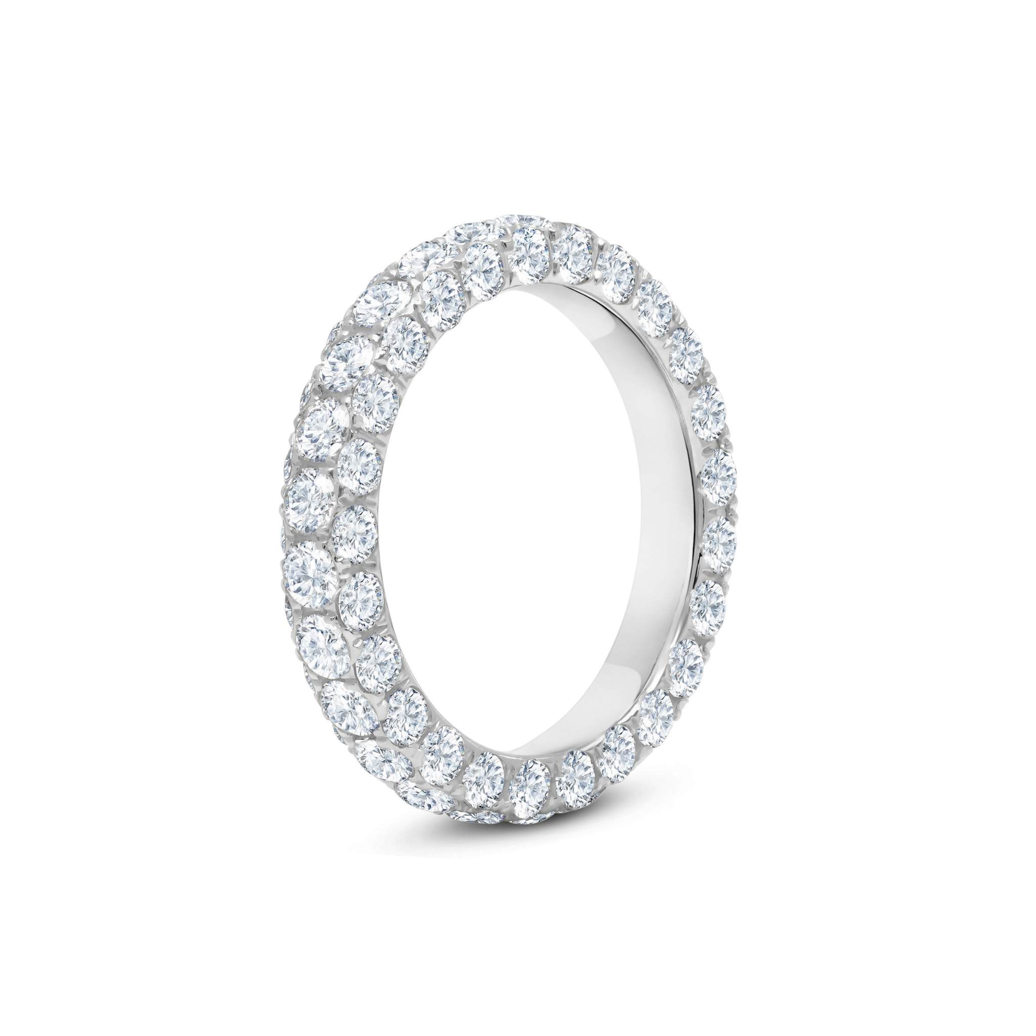 Diamond 3 Sided Band Ring