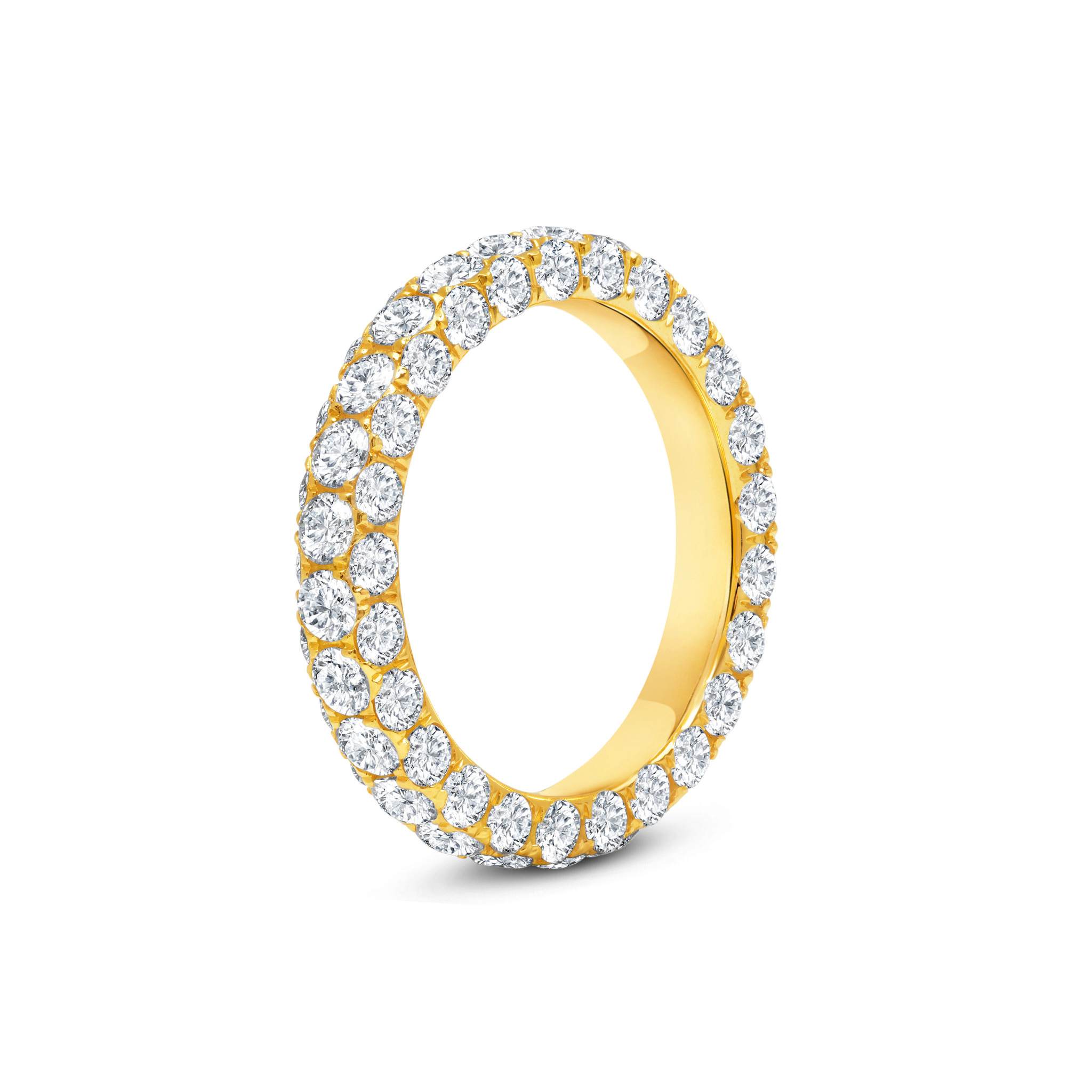 Diamond 3 Sided Band Ring